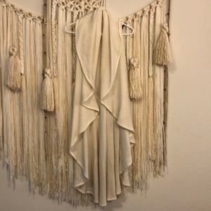 Open front dropped armpit sweater vest